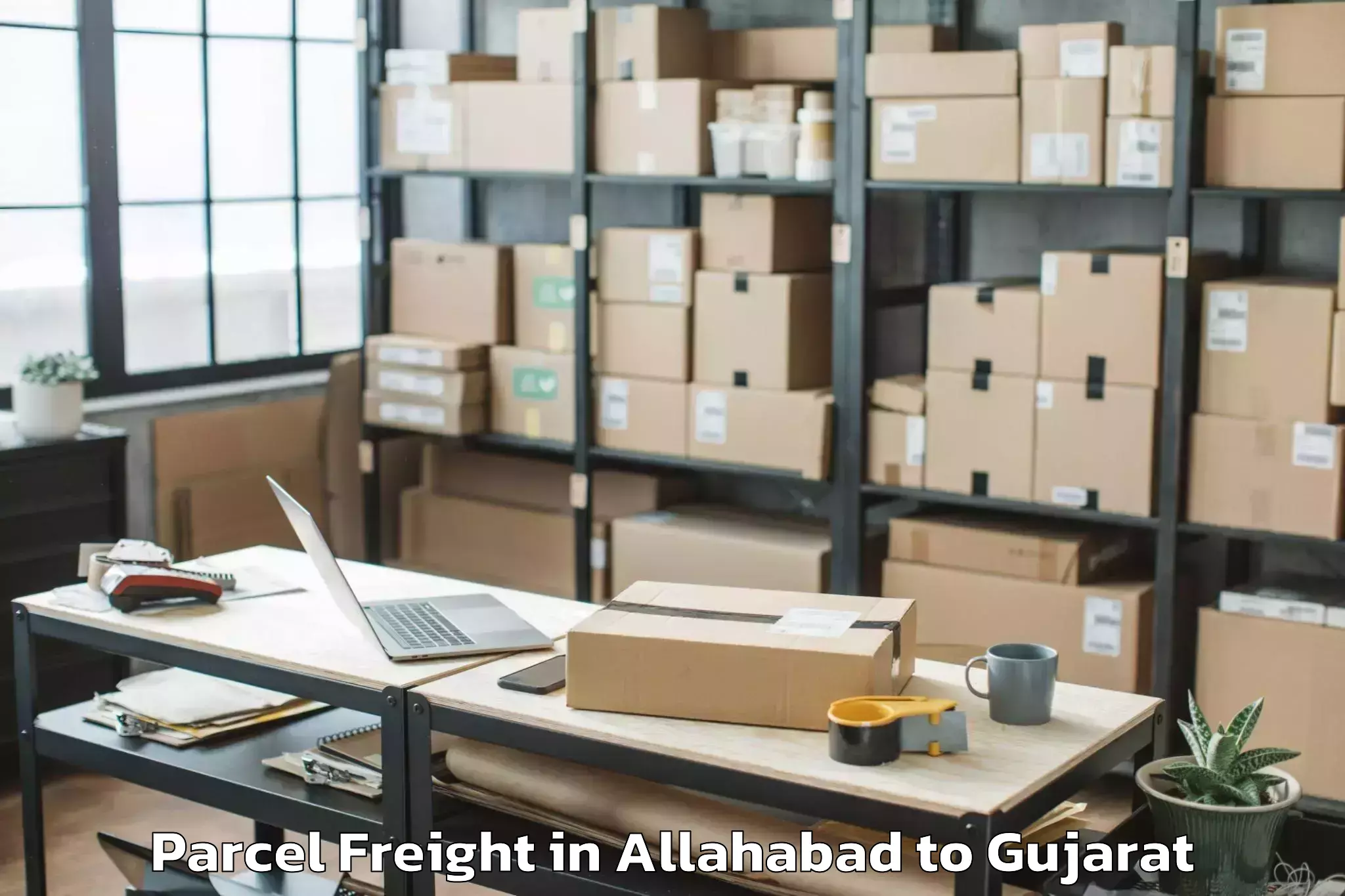 Trusted Allahabad to Jhagadia Parcel Freight